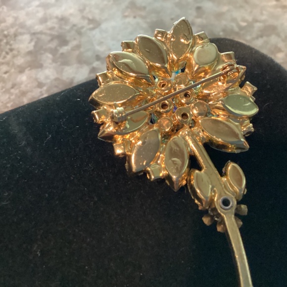 VINTAGE 1950’S  JULIANA CLEAR CRYSTAL RHINESTONE Brooch ARTICULATED MOMS - Picture 2 of 10